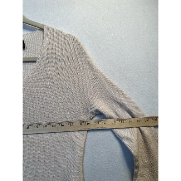 ATM XS Sweater Pullover Top pale pink Rib Knit V-Neck‎ - Picture 4 of 10